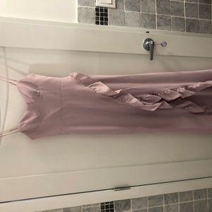 Purple Ruffle High-Low Dress